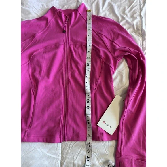New Lululemon Nulu Cropped Define Jacket Size 10 Sonic Pink SNCP Full Zip NWT - Picture 5 of 16
